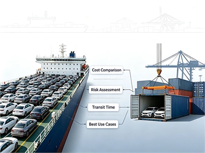 RoRo vs Container Shipping for Used Cars from China: Cost, Risk, Transit Time & Best Use Cases (2026)